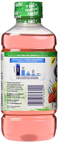 Pedialyte AdvancedCare Electrolyte Solution, Quickly Replaces Fluids, Zinc, and Electrolytes to Prevent Dehydration, Plus Prebiotics to Help Promote Digestive Health, 1 Liter, Strawberry Lemonade - Thumbnail 4