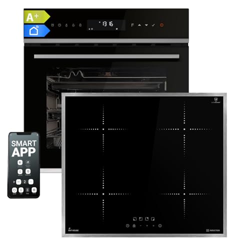 Cuisinière: 60cm Four encastrable EB8317HC + 59cm Plaque Induction IH85900ED | Rôtisserie | Fonction pizza | Gril | Circulation de l'air | Air chaud | Timer automatique | SET8317HCIH859ED