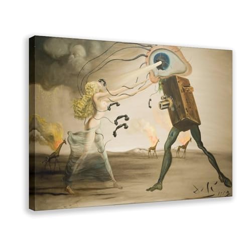 Toile Salvador Dali girafes en feu pour créer une ambiance galerie d'art dans votre salon