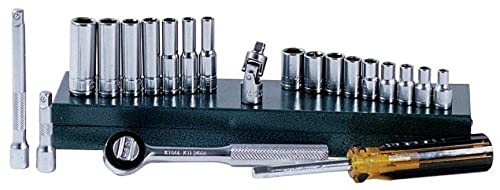 Image of K Tool International 21-PC 1 /4 inch DR 6-PT MM CHR SOC SET
