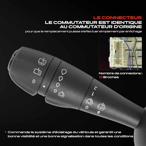 Interrupteur de colonne de direction 8201168013 pour commodo Clio 4 Captur 2013-2024