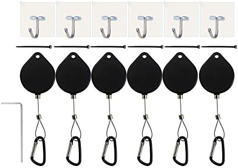 VR Accessories Cable Management 6 Packs - Drill Free Retractable Ceiling Suspension System for HTC Vive/HTC Vive Pro Virtual Reality/Oculus Rift/Playstation VR/Microsoft MR