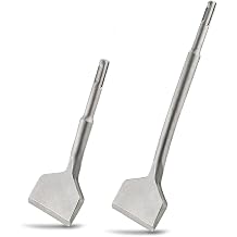 SDS Plus Chisel ، 2pcs إزالة بلاط الإزميل SDS-Plus Cranked Chisel Bits ، Wide 75mm X 165mm & amp؛ 250mm مجموعة إزميل عازلة بزاوية ، بلاط جدران من البناء أداة إزالة إزميل