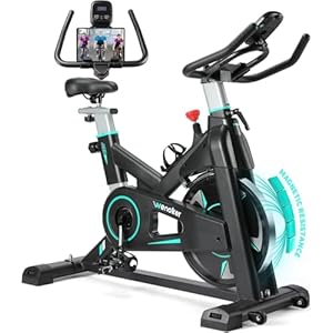Exercise Bike, WENOKER Indoor Cycling Bike/Stationary Bike for Home, Indoor Bike with Silent Belt Drive, Heavy Flywheel and LCD Monitor for Home Gym Cardio Workout Training