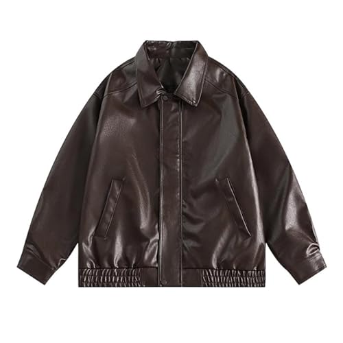 Veste en cuir homme de qualité supérieure blouson vintage confortable veste coupe ample printemps