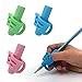 Pencil Grips（New), KOABBIT Children Pen Writing Aid Grip Set Posture Correction Tool for Kids Preschoolers Children,Hollow Ventilation Colorful (3 Pack)