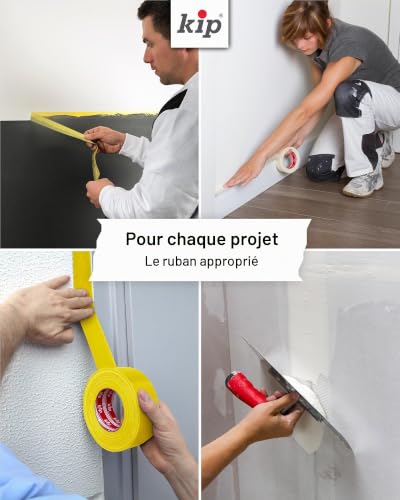 Kip – Ruban à joint en fibre de verre 243-03 – Bande adhésive idéale pour l'étanchéité des joints et des trous – Dimensions : 48mm x 20m – Couleur blanc (Lot de 2) – vue 6