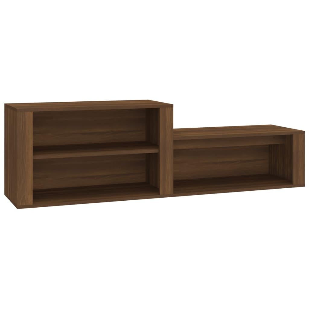 Armoire à chaussures bois chêne 150 cm meuble de couloir fermé