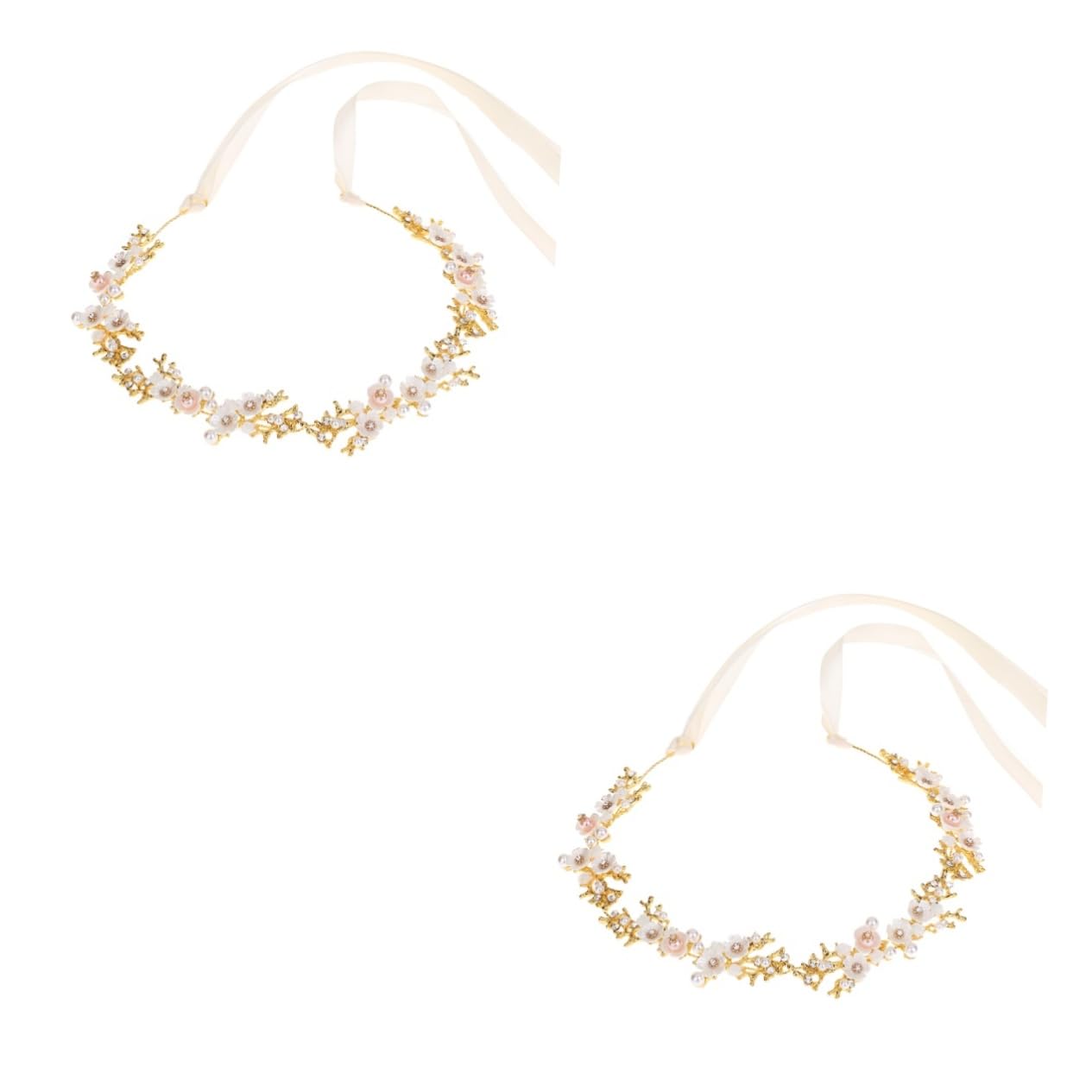 Healeved 2stücke Braut Haarschmuck Blumenkranz Haardekoration Für Hochzeiten Und Feiern Leicht Und Zu Tragen Gefertigt Für Geeignet