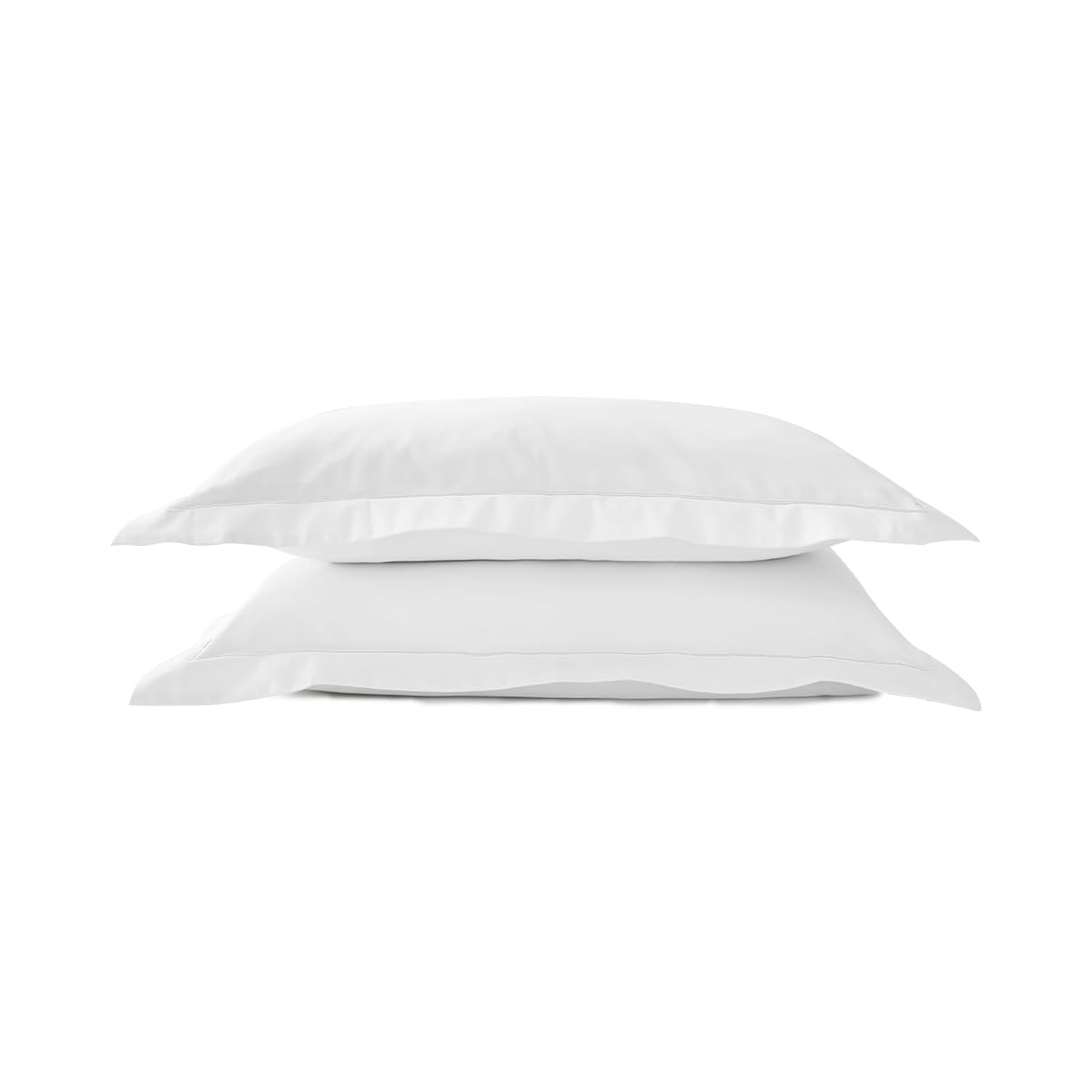 Christy Premium Sateen Oxford Pillowcase Pair | 500 Thread Count | Timeless Design | Super Soft and Silky Finish | White