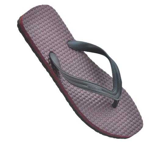 hawalker Prime Men's Flip Flops Made with 100% Natural & Durable Rubber for All Weather | Comfortable Hawai Chappals | Regular Wear Slippers (Grey)-picture-17