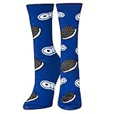 Crazy Socks for Men,Oreo Cookies Logo, Crew Socks, Novelty Snack Theme Silly Fun