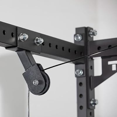 Titan Fitness T-3 Series Tricep / LAT ونظام بكرة منخفض ، مصنف 440 رطل ، نظام بكرة مثبت على حامل كبل
