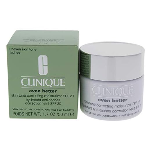 Clinique SPF 20 Even Better Skin Tone Correcting Moisturizer Very Dry to Dry for Unisex, 1.7 Ounce