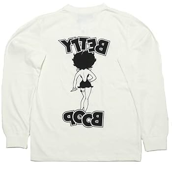 DS630Supreme Betty Boop 長袖Tシャツ M BETTY BOOP ベティーブープ Tシャツ ロンT メンズ モノクロ