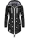 Produktbild Navahoo Damen Übergangsjacke mit Kapuze Mein Nachtsternchen Schwarz Gr. XL