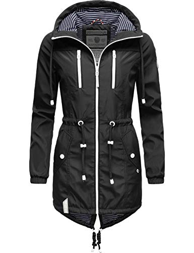 Preisvergleich Produktbild Navahoo Damen Übergangsjacke mit Kapuze Mein Nachtsternchen Schwarz Gr. XL