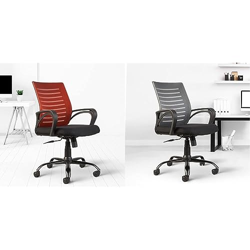 Image of CELLBELL Desire C104 Mesh Mid-Back Ergonomic Office Chair [RED] C104 Medium-Back Mesh Office /Study Chair[Grey]