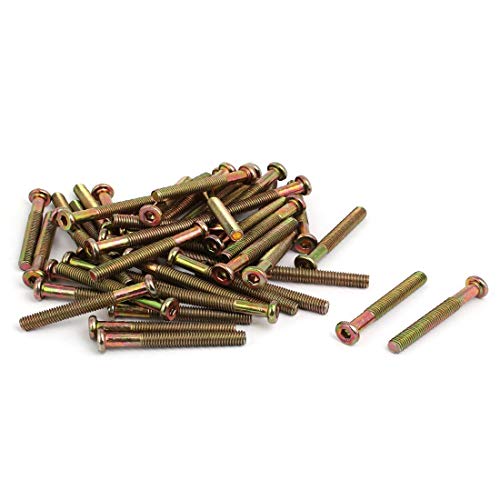 New Lon0167 M8x65mm En vedette acier carbone efficacité fiable Grade 4,8 vis tête ronde vis Meuble 48pcs(id:3c8 8d 1b 8a2)