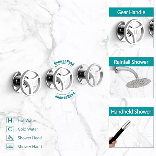 Ensemble mitigeur de douche encastrable avec triple commande