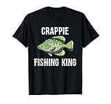 Mens Crappie Fishing King T Shirt Panfish Crappies Quote Gift T-Shirt