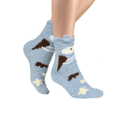 Benefeet Sox Cute Fuzzy Socks for Women Girls - Fluffy Cozy Warm Winter Funny Animal Slipper Plush Sleeping Socks4