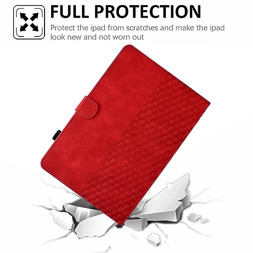 CASAFUNY Case for Lenovo Tab P12 - 12.7 Inch 2023 Protective Tablet Cover with Multi-Angle Stand, Auto Wake/Sleep Function - Red - Image 3