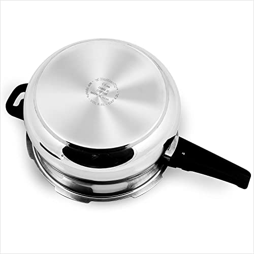 Image of Butterfly Stainless Steel 5.5-Liter Curve Pressure Cooker, Large, Silver (Single Pack)