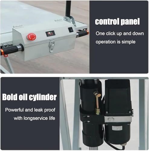 Plataforma elevadora hidráulica móvil eléctrica de 100CM, con gato hidráulico y plataforma tijera para carga y descarga miniatura 4