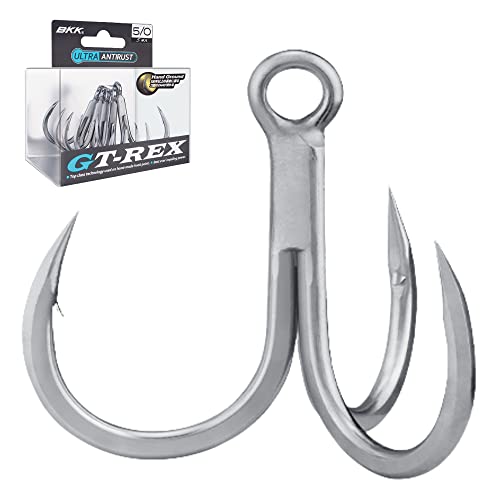 Hameçon triple BKK GT-Rex 7X moulé main pour éviter l'ouverture sur les gros poppers