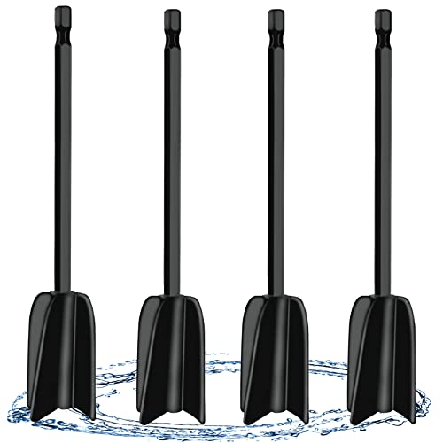 Resin Mixer Paddles, Leehon Epoxy Mixer Attachment, Reusable Paint, Resin Mixer Paddle To Mix Epoxy Resin, Paint, Ceramic Glaze - Paint Mixer For Drill (4 Pcs) #TOP2