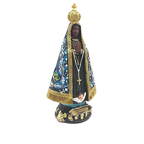 Imagem de Nossa Senhora Aparecida Com Terço Resina 21 cm
