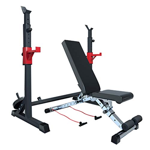 Toe Multifunctional Weightlifting Bench Press Bench Squat Rack Height Adjustable Folding Dumbbell Bench Strength Training Workout Bench Indoor Home Gym #TOP20