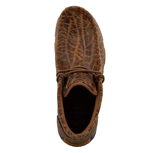 Image of Twisted X Kid's Chukka Driving Moc, Moc Toe, Golden Elephant Print, 4.5 M
