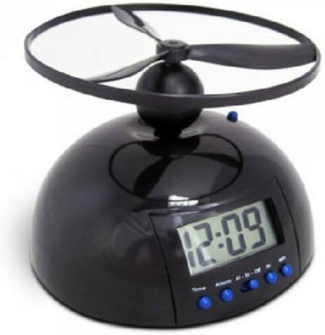 Flying Helicopter Propeller Digital Alarm Clock