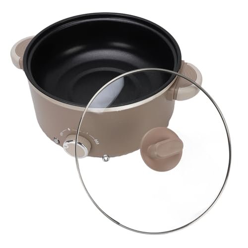 Multifunctional Electric Cooker, Food Grade Nonstick Coating Material 3L Electric Hot Pot with Steam Basket for Stir Fry Steak Noodles Soup(800W) (US Plug) by Pssopp - Image 8