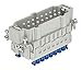 09330162648?-?Heavy Duty Connector Insert, Han 6ES Press Series, Plug, 16B, 16 Contacts, Cage Clamp Pin, 16 A