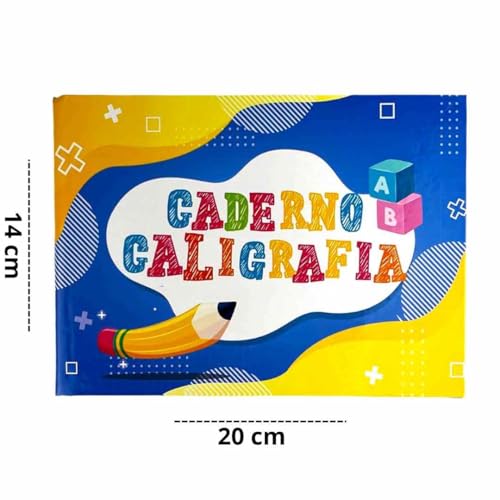 Caderno Caligrafia 1/4 Brochura capa dura Horizontal 96 fls