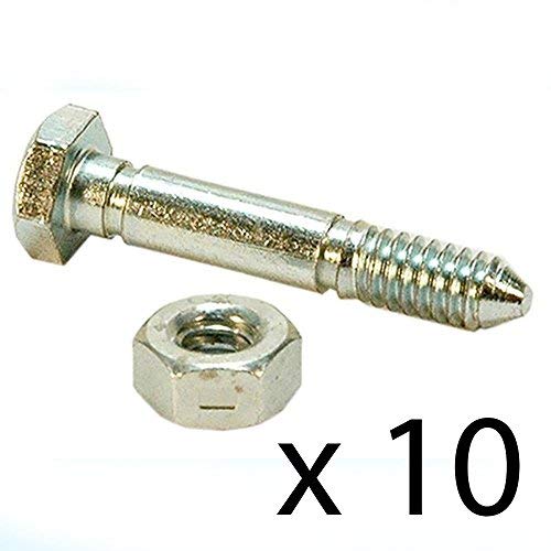 AM123342 - Kit de 10 pasadores de cizalla y tuercas para lanzador de nieve para modelos John Deere 524D 724D 826D