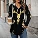 Womens Bodysuit Gold Hunting Deer Head Camoflauge T Shirts Long Sleeve Hoodie V Neck Pullover Tops, 2026