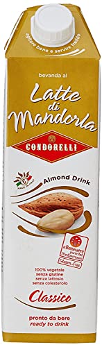 Condorelli Latte di mandorla 1 Lt leche de almendras natural sin azúcar sin gluten
