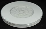 White LED Light Base for Centerpieces, Battery Operated,10 inch diameter