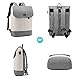 LOVEVOOK Backpack School Laptoptasche Arbeitstasche Damen Wasserdichter Notebook Rucksack mit Laptopfach 15,6 Zoll & Anti Diebstahl Rucksacktasche für Business, Büro, Uni u. Schule (Beige Grau)