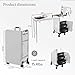 Gdsshuhung Portable Foldable Rolling Nail Table and Makeup Case with Drawers, Professional Manicure Workstation for Nail Technicians and Beauty Salons (White)