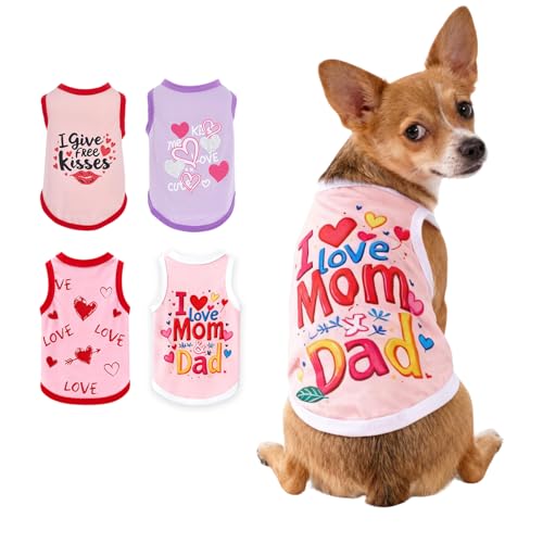 Breathable Sleeveless Dog Shirts (4 Pack)