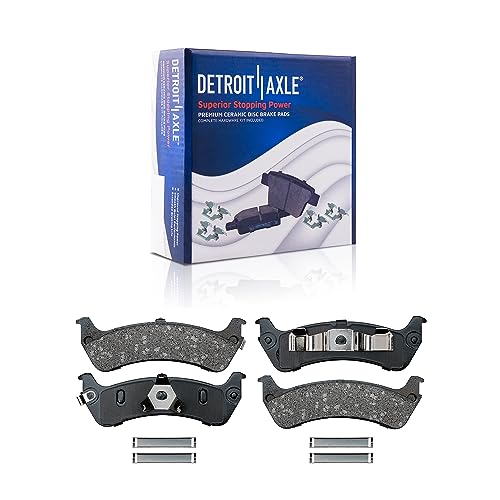 Image of Detroit Axle - Rear Brake Kit for Ford Explorer Sport Ranger | Mercury Mountaineer, Brake Rotors Ceramic Brake Pads Replacement 11.22 inch inch Rear Rotors