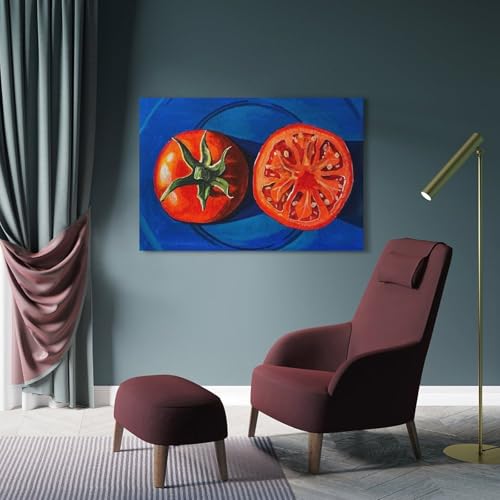 Affiche moderne tomates coupées décoration esthétique toile 20x30