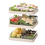 Vestido de Ropa Interior de Lencería para Mujeres - Elegante con Múltiples Compartimentos, Soporte para Servir Postres con 3 Niveles | Para Postres Pasteles Chips Bodas Cumpleaños Inauguración de la