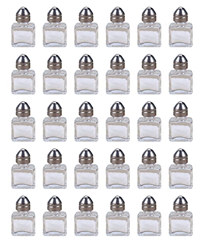 Shylve 30 Mini Salt and Pepper Shakers Set | Portable Salt and Pepper Mills Set | Compact Salt & Pepper Pots for Travel and Home Use