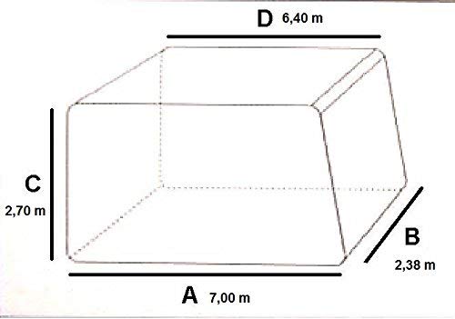 Europe Funda Protectora para Caravanas y Alquiler de Mobil-Home Altura 2,70 Longitud M-7,00 M Ancho 2,38 M Talla 8 Verano y Cubierta de Invierno